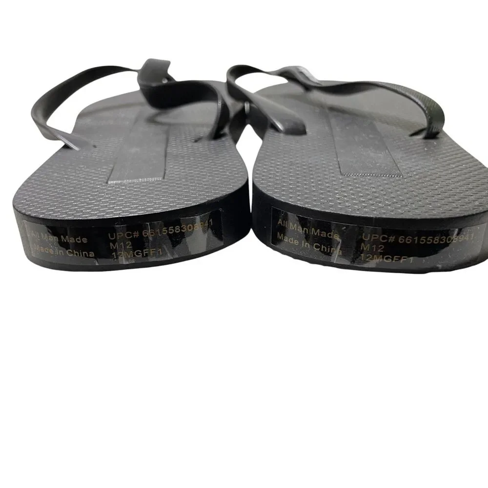 Earthing Grounders  Black Grounding Flip Flops  Sandals Men's  Size  12 NEW‎